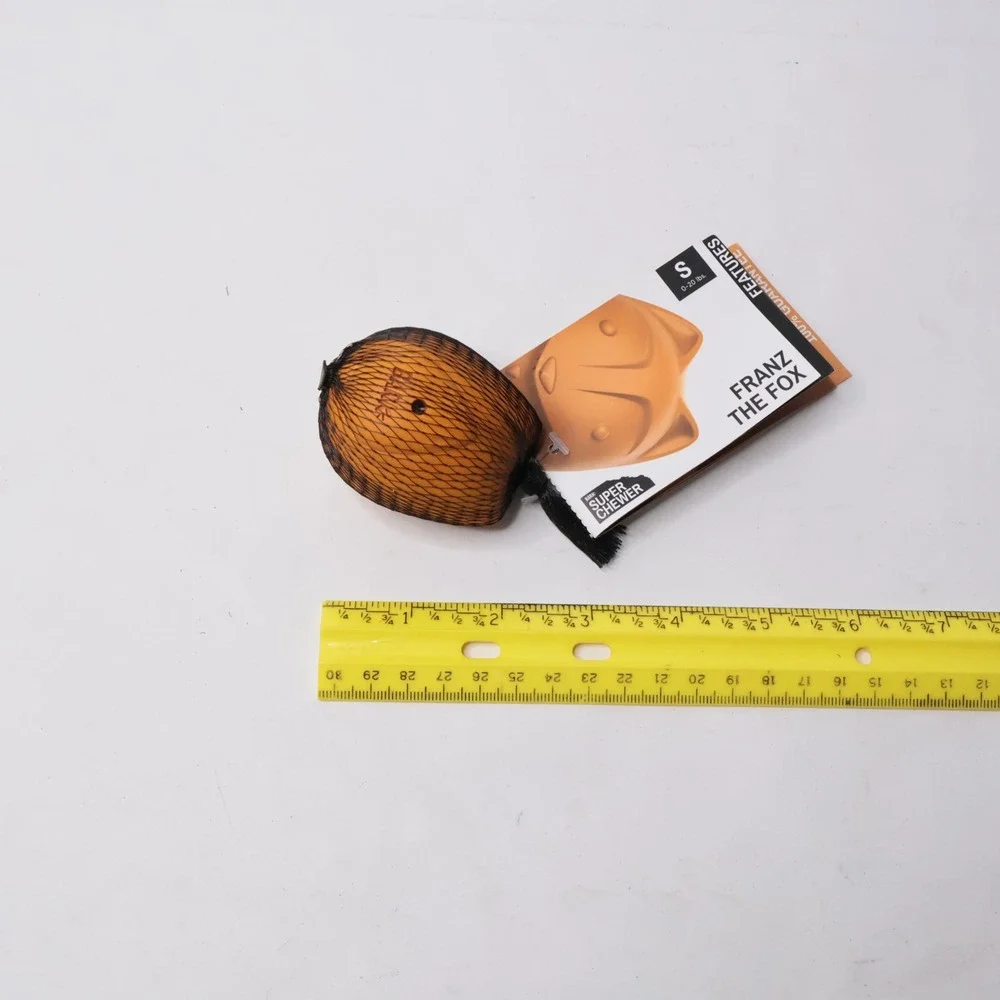 Bark Super Chewer Franz The‎ Fox Natural Rubber Squeaker Dog Toy Small 0-20 lbs